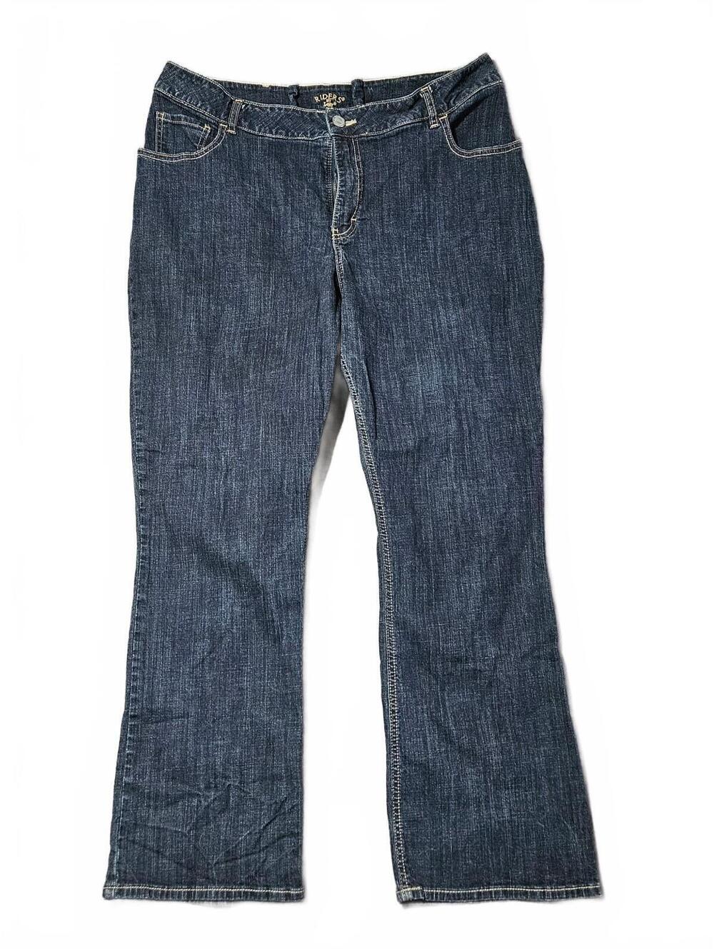 Lee Riders Women's Size 22W Bootcut Jeans Dark Blue Denim Stylish Comfortable
